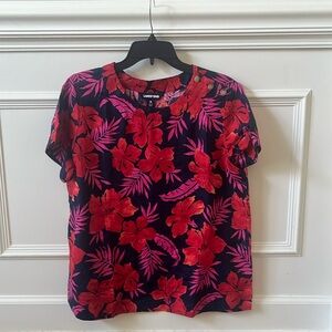 Land's End hawaiian short sleeve linen shirt